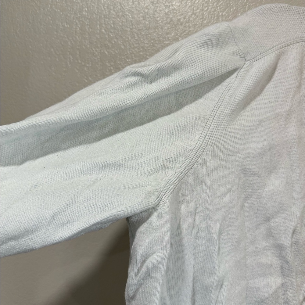 Classic White Cardigan Sweater - Picture 3 of 4